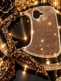 Golden Glam Leopard Purse Phone Case for iPhone 17